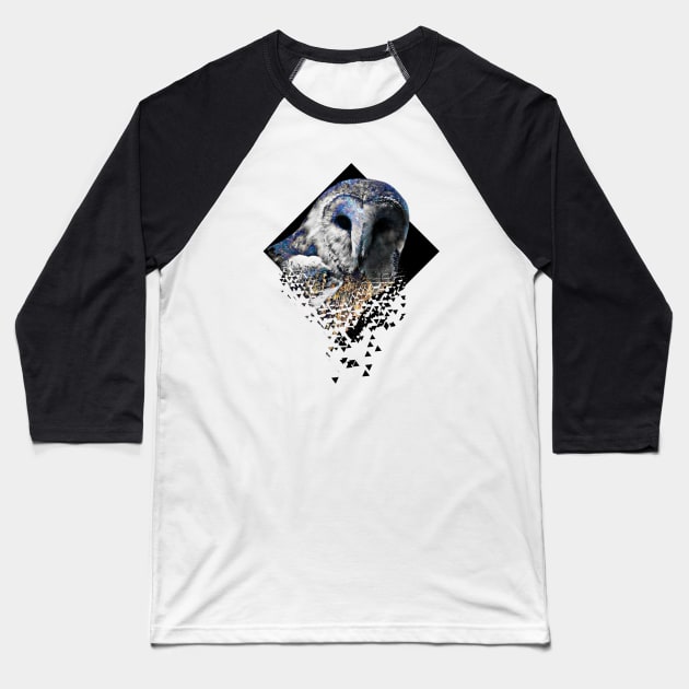 Cosmic owl Baseball T-Shirt by Prettielilpixie